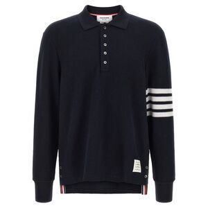 Thom Browne Blue Cotton Polo Men's Shirt